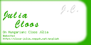 julia cloos business card